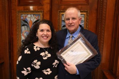 President Dan Sullivan and Chief Carolyn Sorge